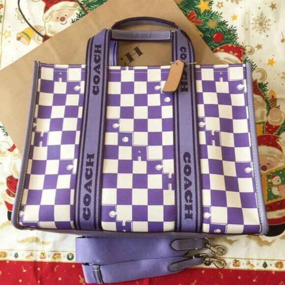 NWT Coach Smith Tote With Checkerboard Print CR101 - Picture 1 of 6